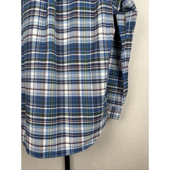 NEW Ralph Lauren Classic Fit Performance Button Down Shirt Mens Large Blue Plaid - Picture 9 of 11